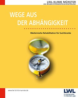 Titelblatt der Broschüre, LWL-Rehabilitationszentrum Münsterland, gezeigt wird ein aufgeklappter Kompass.